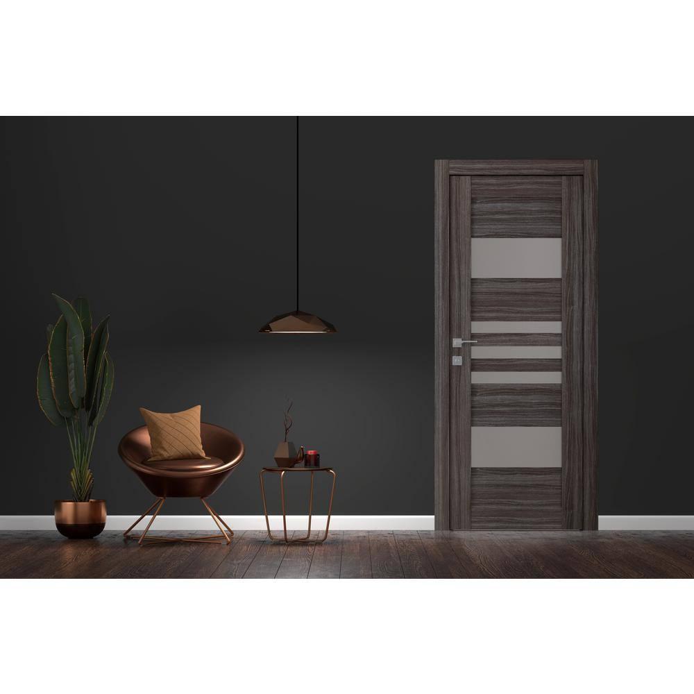 Belldinni Leti DIY-FRIENDLY Paneled Manufactured Wood and Glass Prefinished Standard Door