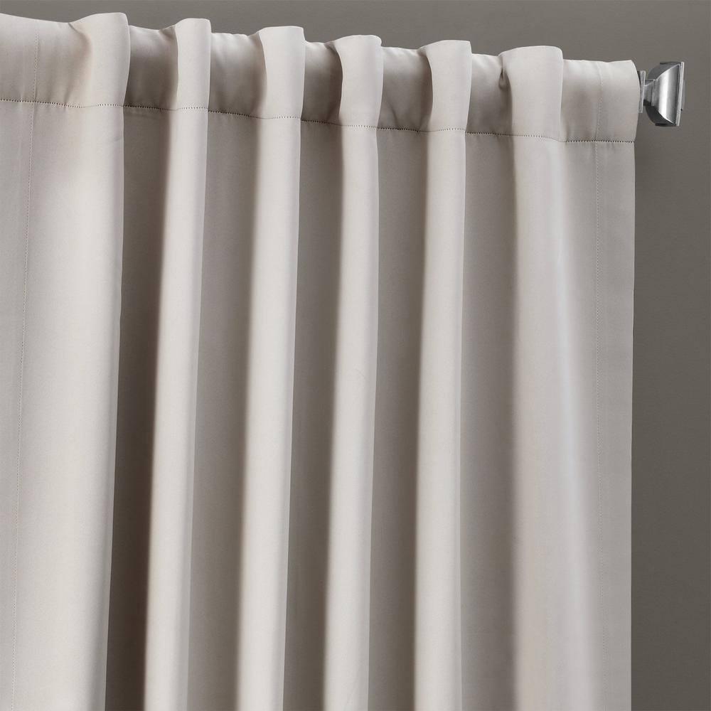 Half Price Drapes Alabaster Beige Room Darkening Curtains for Bedroom (1 Panel), 50W X 96L