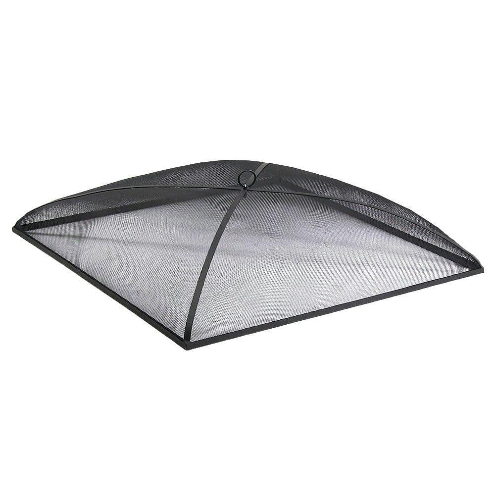 SunnyDaze Decor Square Steel Mesh Black Fire Pit Spark Screen Cover