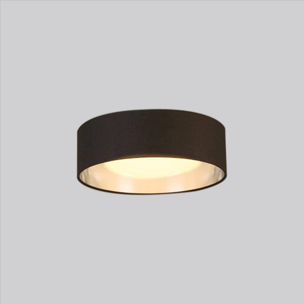 Eglo Lighting Orme 12 Inch Ceiling Mount Light Fixture, Black and Nickel
