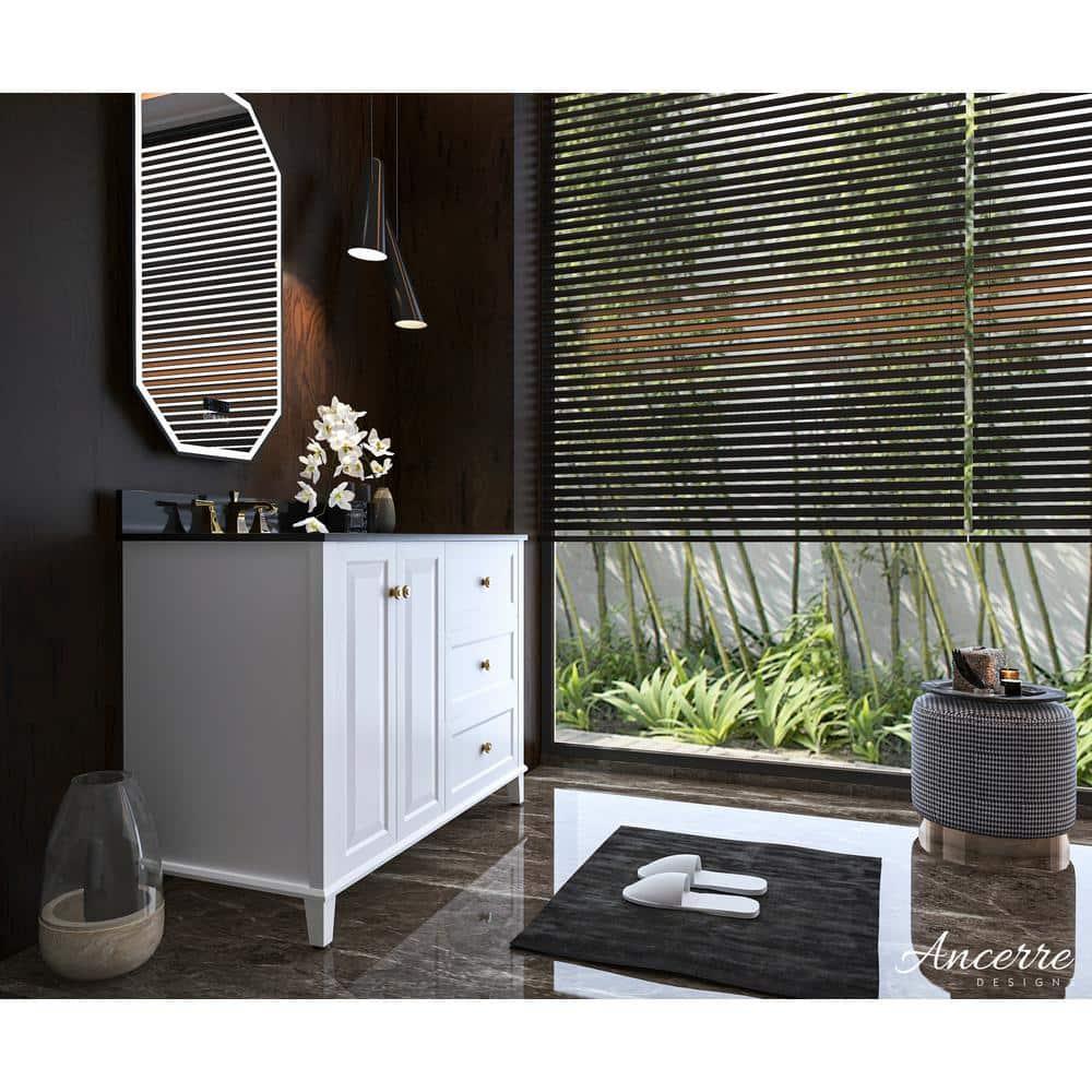 Hannah 48" White Birch Freestanding Bathroom Vanity with Quartz Top