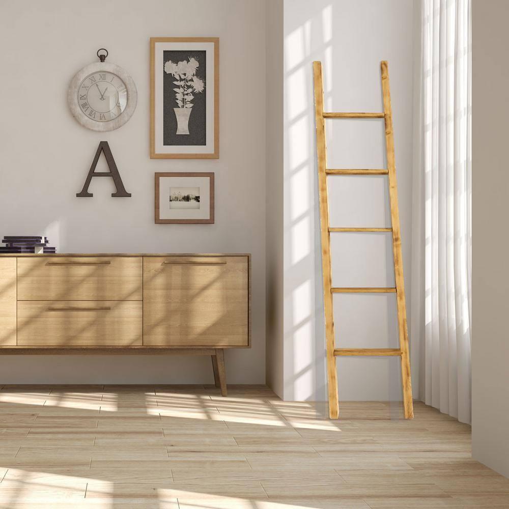 Ekena Millwork Vintage Farmhouse Rung Decorative Ladder