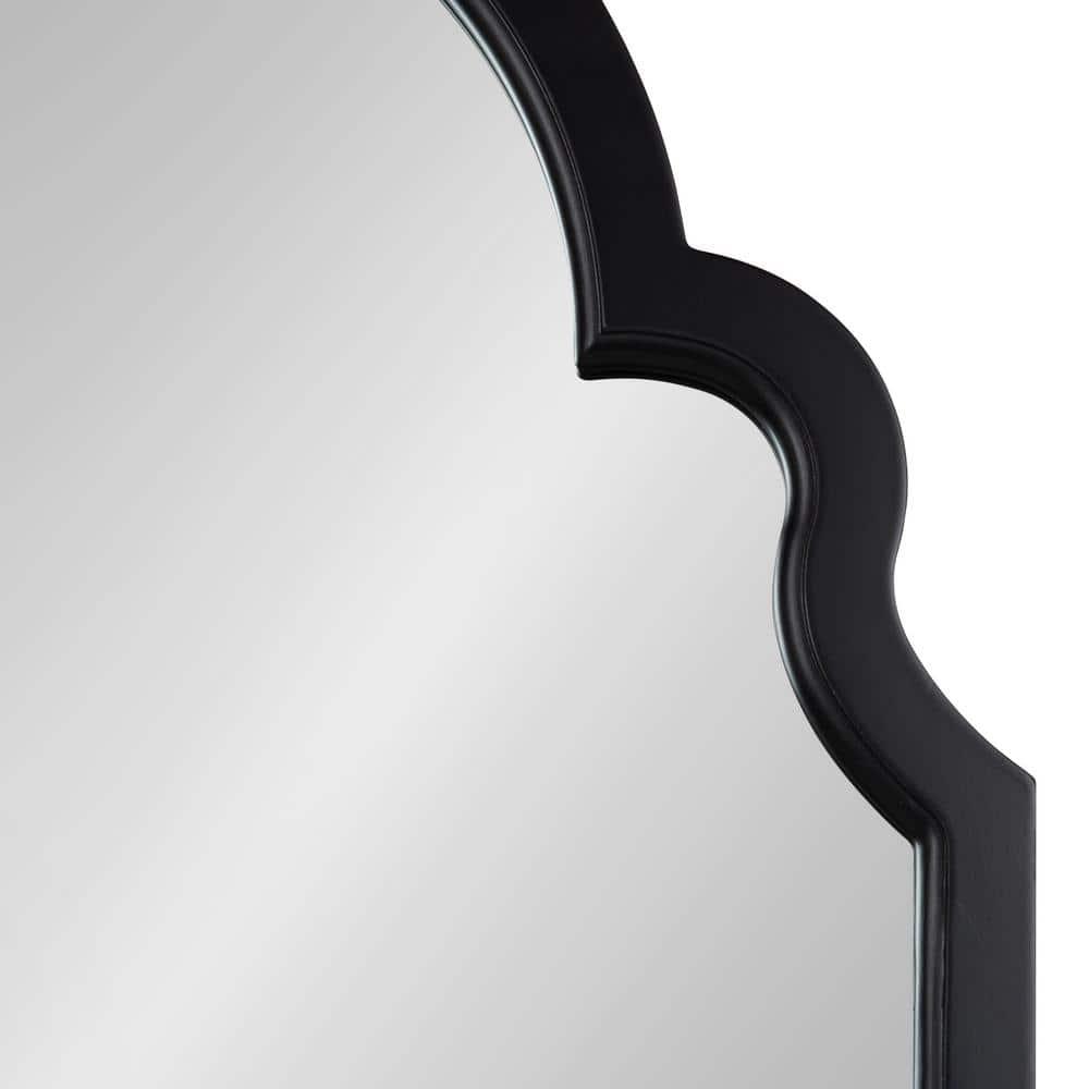 24" x 36" Hogan Arch Wall Mirror Black - Kate & Laurel All Things Decor: Modern MDF Frame, No Assembly Required