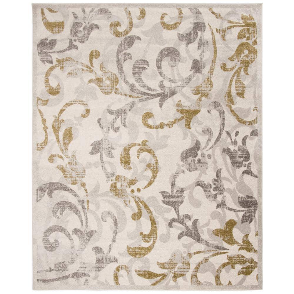 Amherst AMT428 Power Loomed Indoor Area Rug - Ivory/Light Grey - 10'x14' - Safavieh