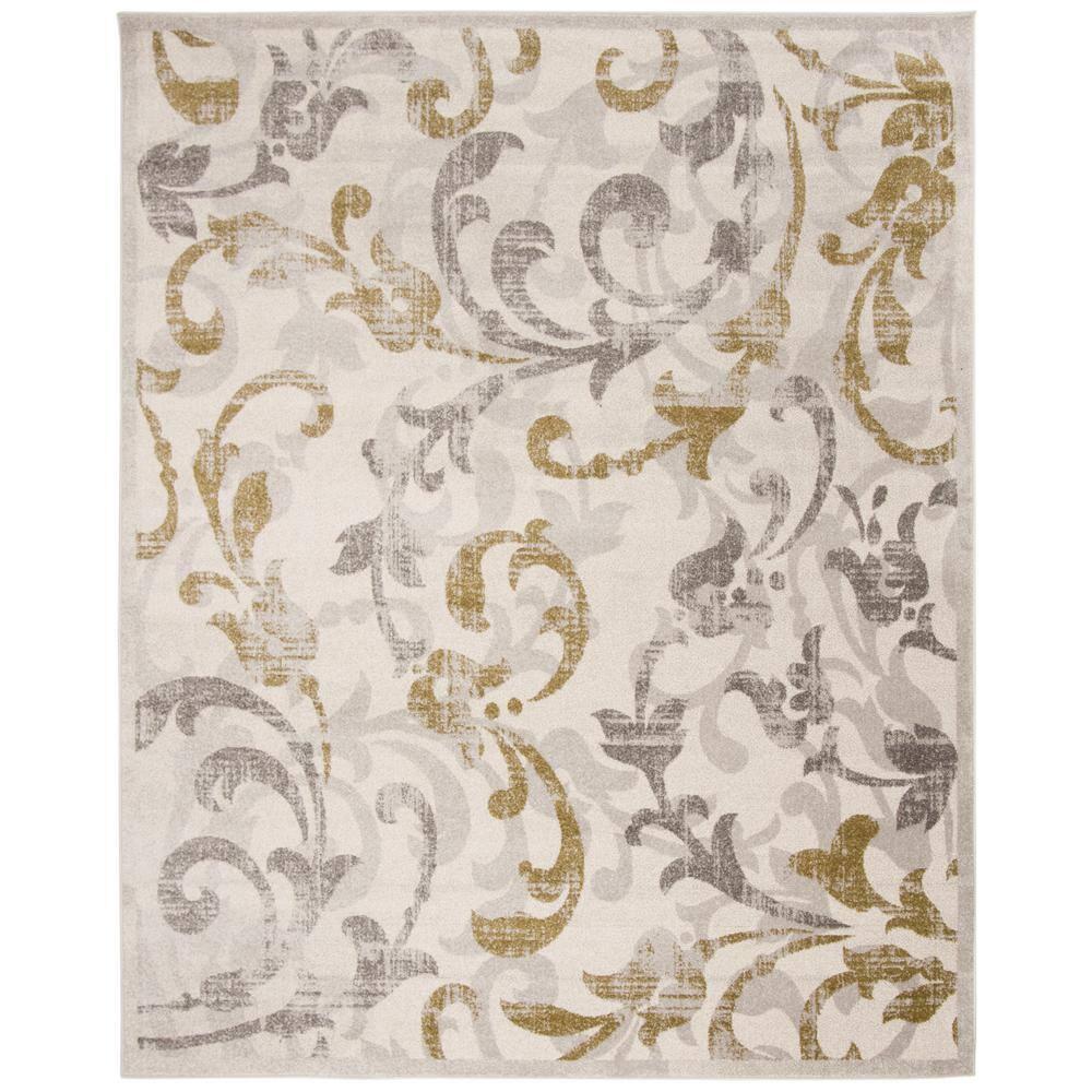 Amherst AMT428 Power Loomed Indoor Area Rug - Ivory/Light Grey - 8'x10' - Safavieh