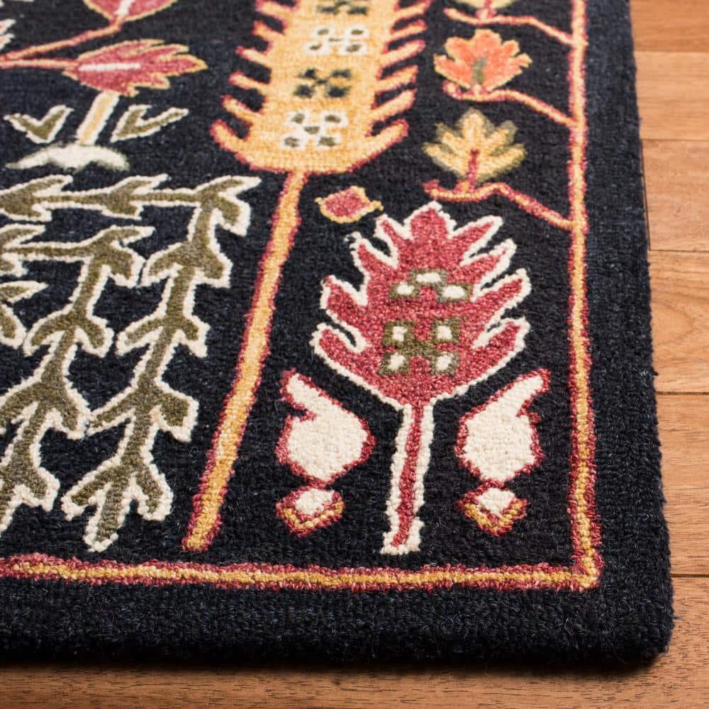 Aspen APN522 Hand Tufted Indoor Area Rug - Black/Red - 8'x10' - Safavieh