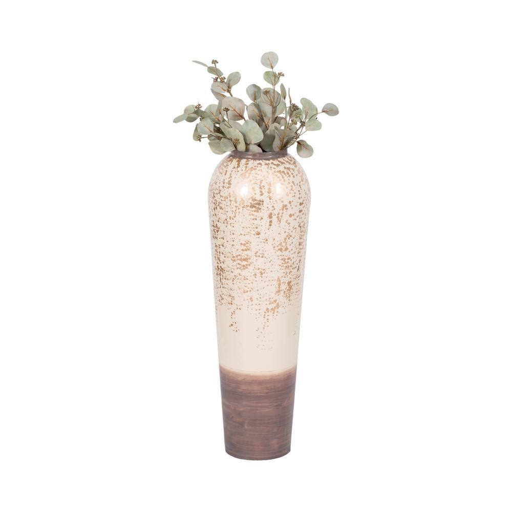 Sagebrook Home Opulence Metal Floor Vase - Elegant Iron Home Decor