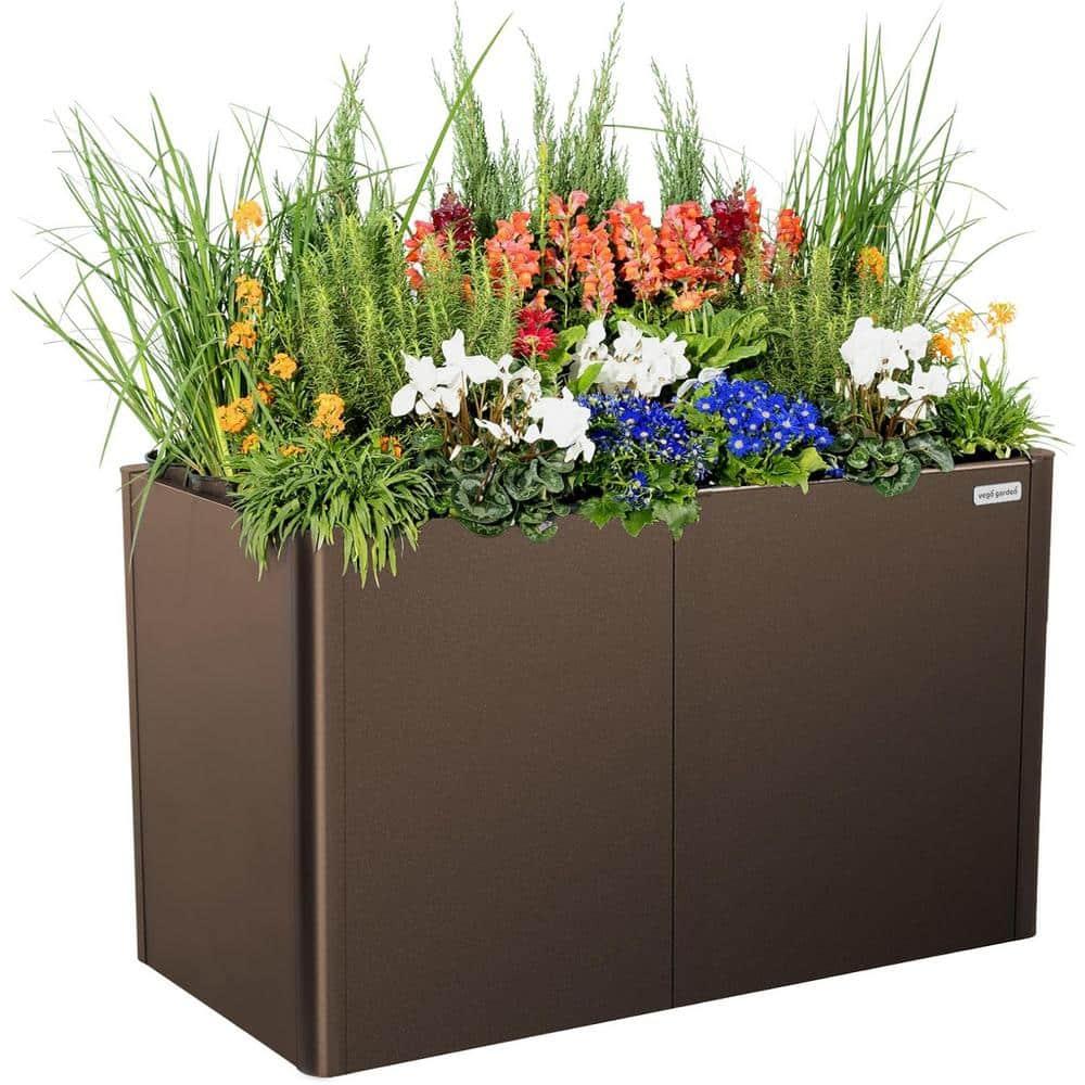 Vego Garden Modern 32" Tall Metal Outdoor Long Planter Box