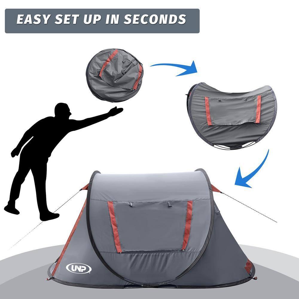 Pop-up Tent,2 Person Camping Tent,Instant Portable Beach Tent,Easy Pop Up Shade Tents 2 Doors for Camping Hiking & Traveling with Carrying Bag