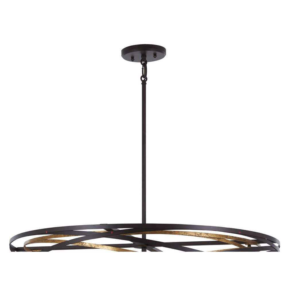 Minka Lavery Vortic Flow 8 - Light Dark Bronze/Mosaic Gold Unique/Statement Pendant