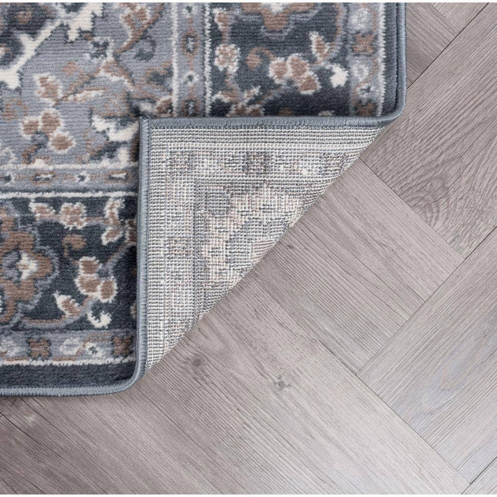 Tayse Madison Area Rug MDN3609 Traditional Gray Garland Repeat 2' x 3' Rectangle