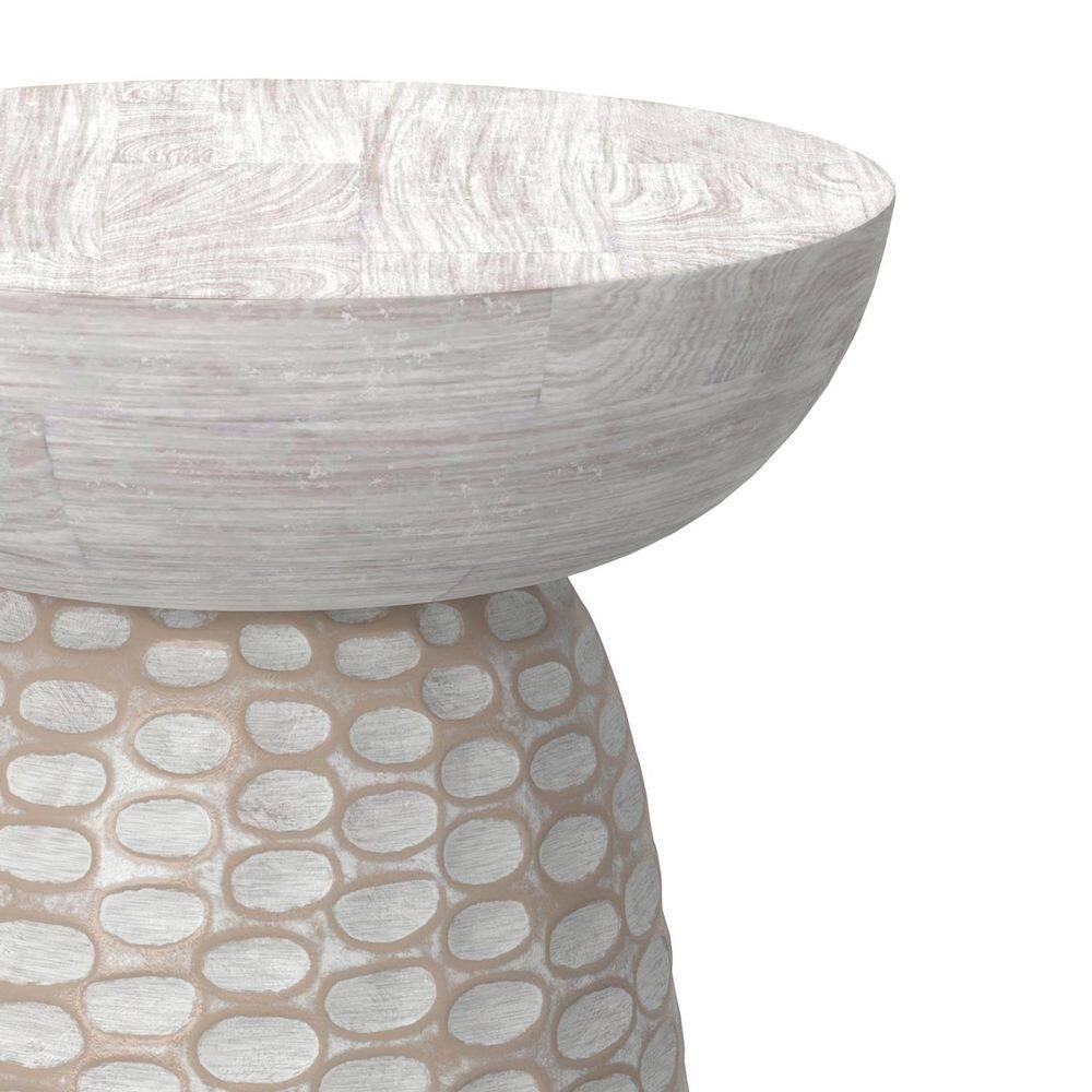Dakota Fields Solid Mango Wood Contemporary Accent Table with Textured Finish, Fully Assembled