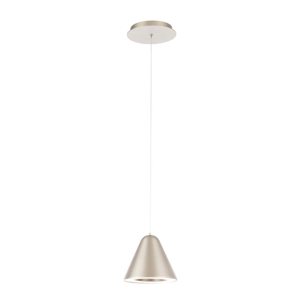 Satin Nickel Mini LED Pendant Light