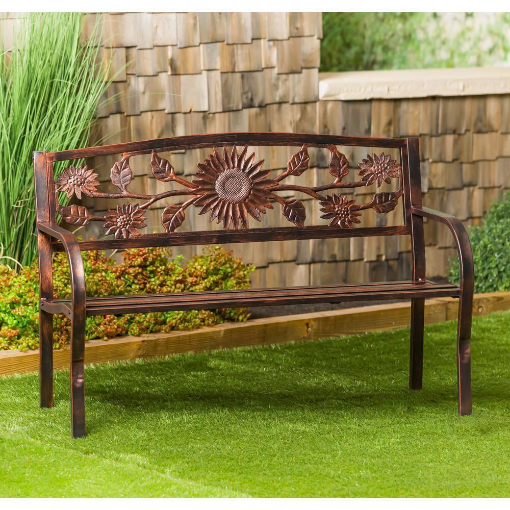 Evergreen Sunflower Bench