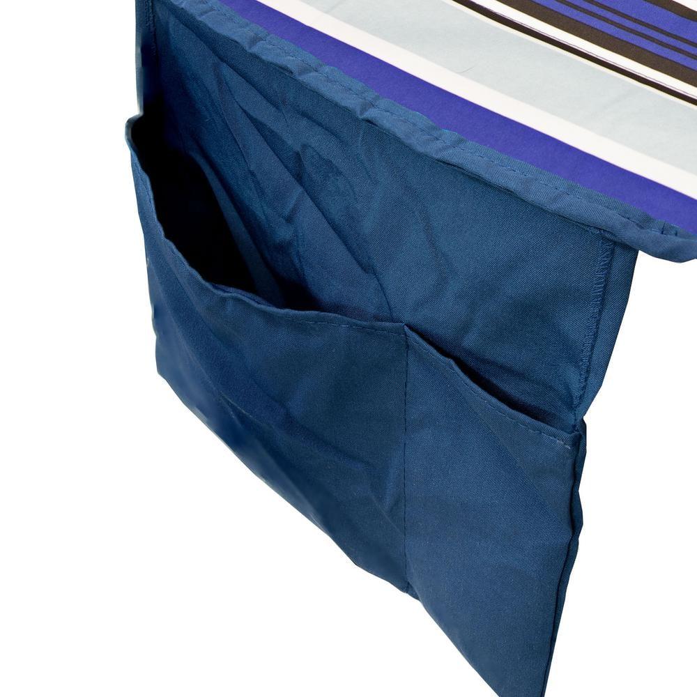 Arlmont & Co. Patrricia Quilted Polyester Curved Metal Spreader Bar Hammock with Pillow - Catalina Beach