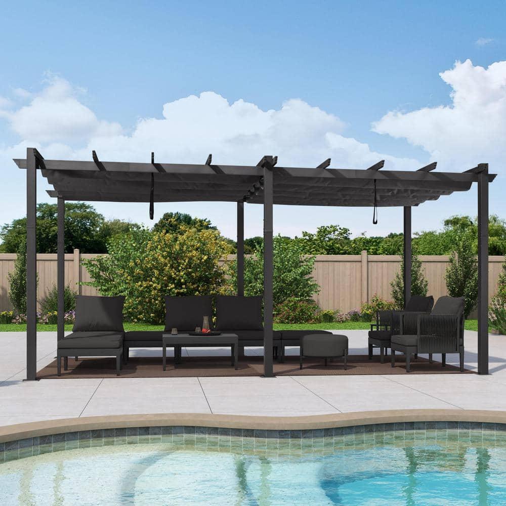 Purple Leaf Aluminum Pergola with Canopy