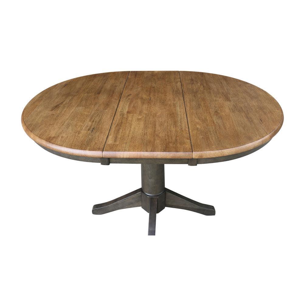 International Concepts 36" round top ped table with 12" leaf - 30.1"h - dining height