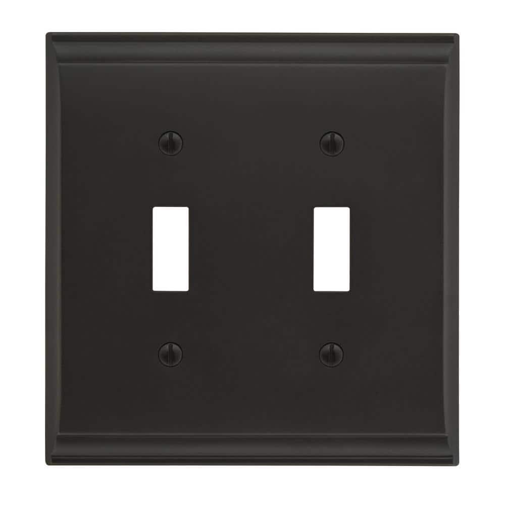 Amerock Candler 2 Toggle Black Bronze Wall Plate