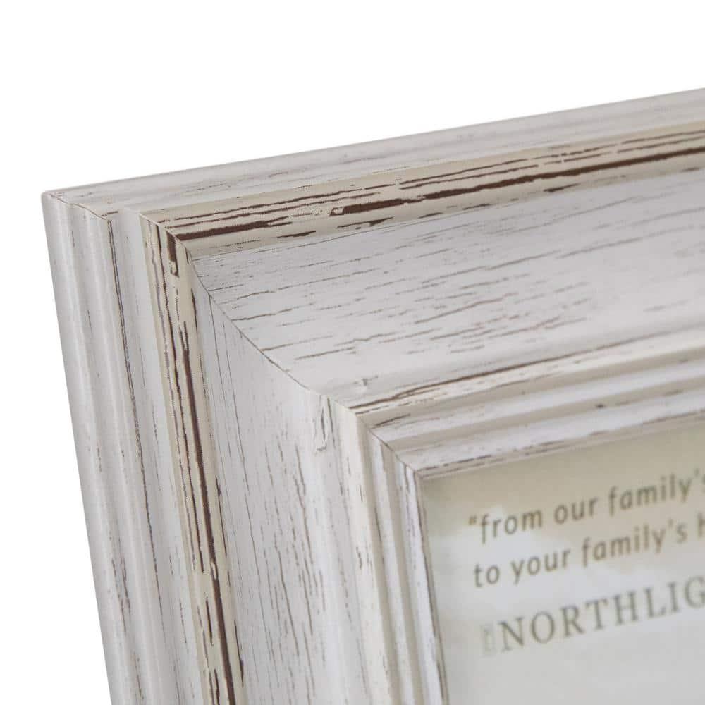 White Distressed Vintage Picture Frame Tabletop Decor