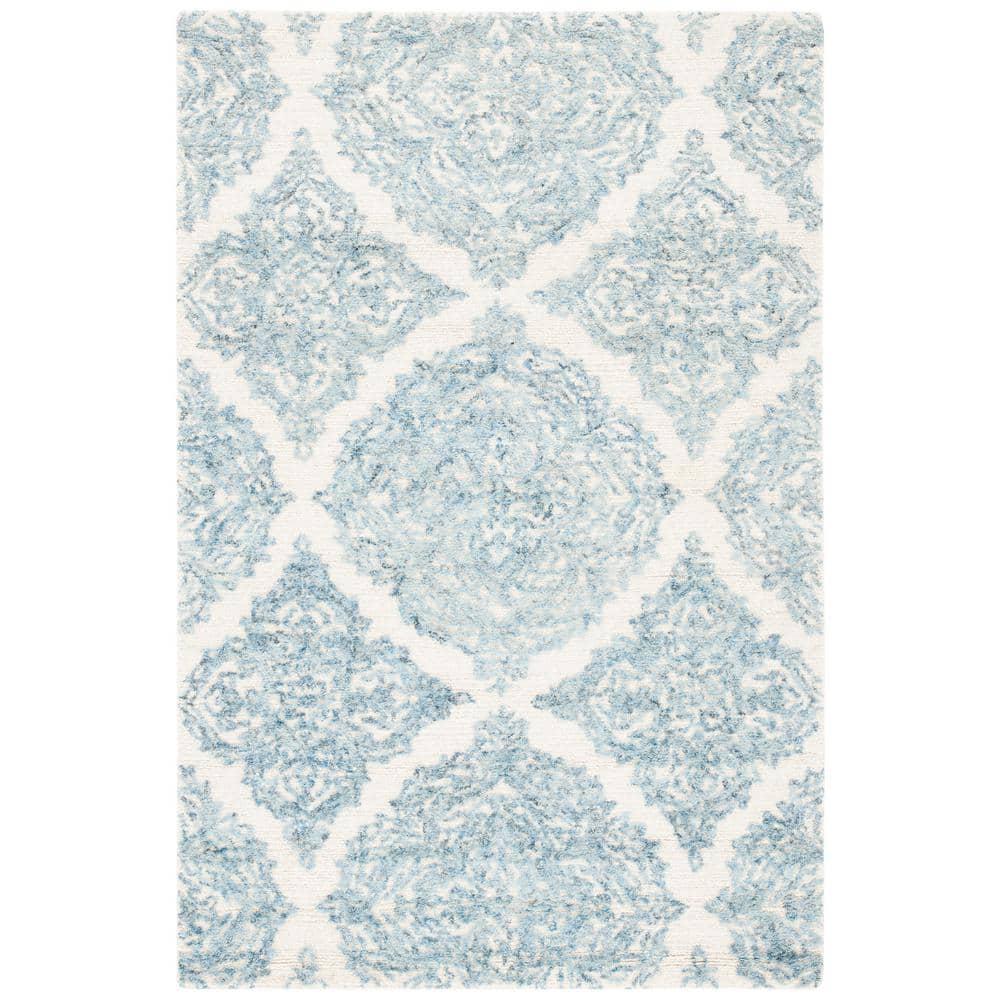 Abstract ABT346 Hand Tufted Accent Rug - Ivory/Blue - 2'x3' - Safavieh.