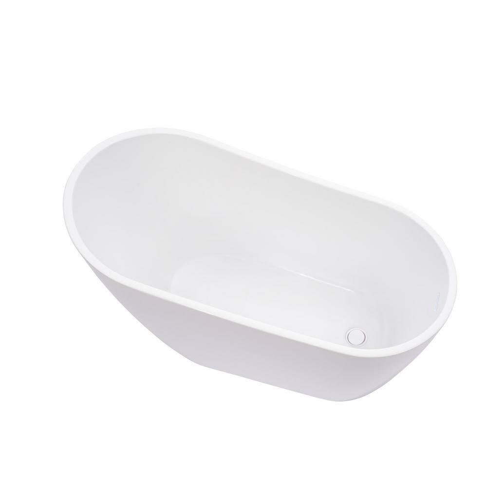 55.3" X 28.3" Freestanding Soaking Bathtub