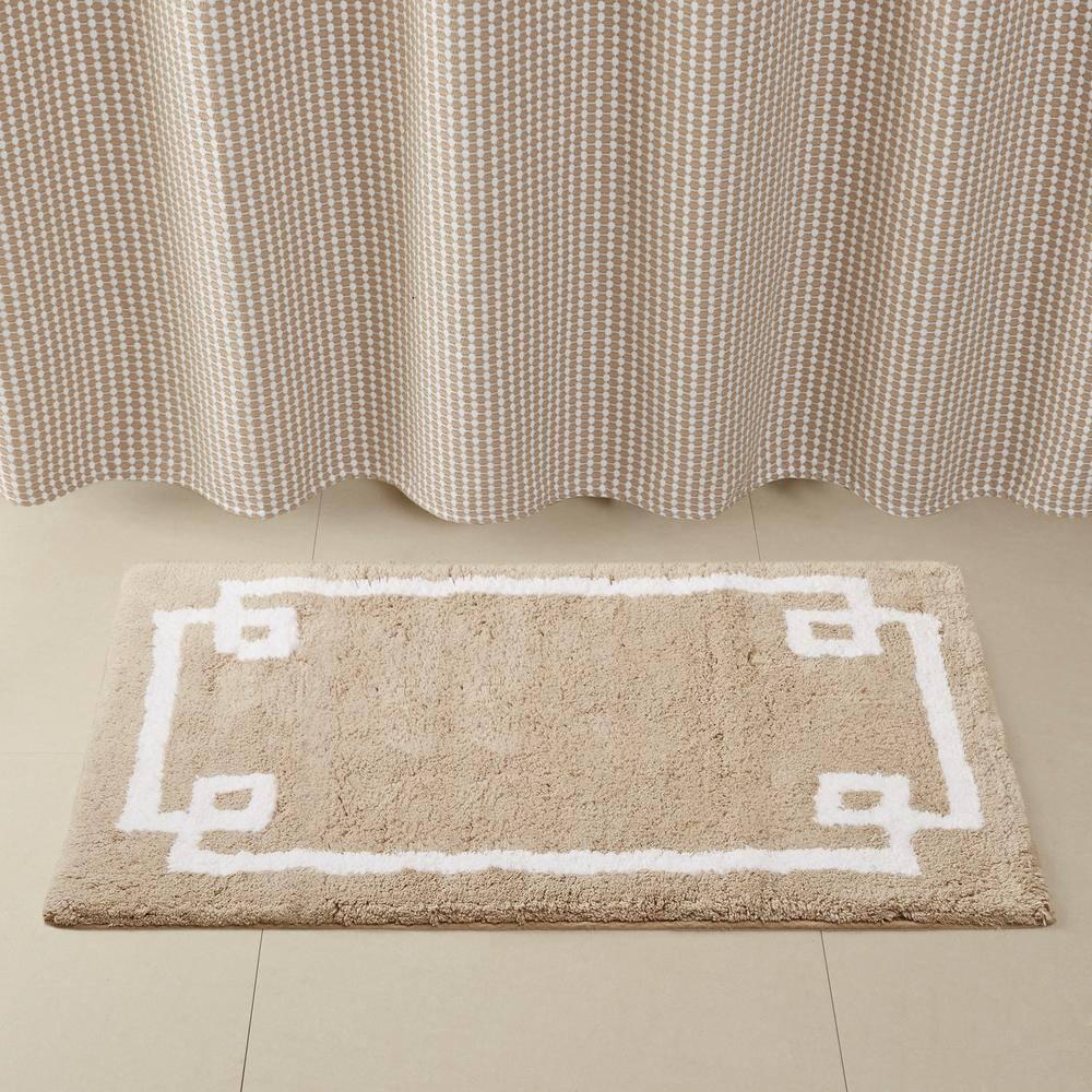 Madison Park 100% Cotton Tufted Bath Rug with Non-Slip Backing