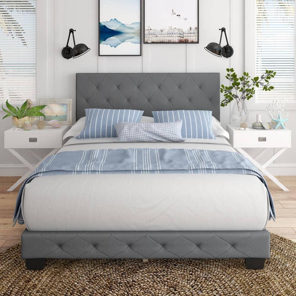 Boyd Sleep Boyd Sleep Chloe Linen Upholstered Bed Frame with Adjustable Headboard, Sturdy Wood Slat System, No Box Spring Required