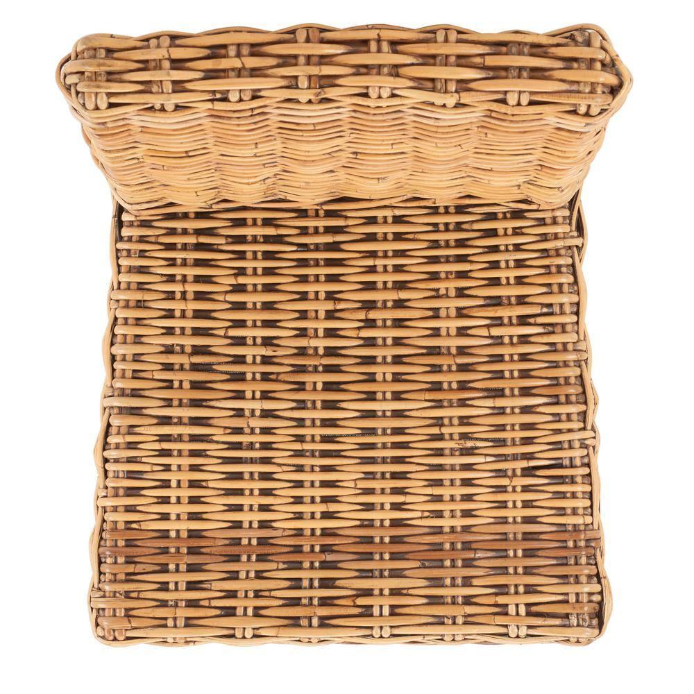 Tobie Rattan Bar Stool - Honey Brown Wash/Antique Brow - Safavieh
