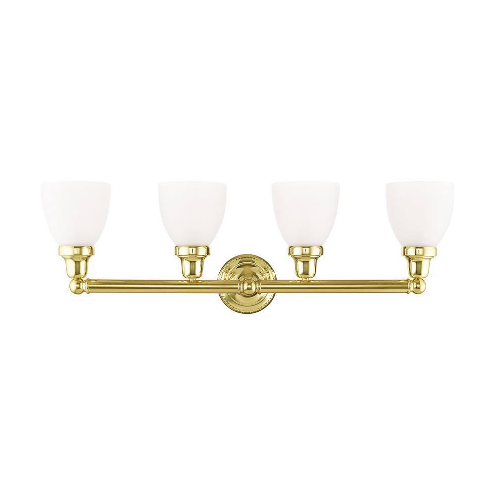 Livex Lighting Classic 4 - Light Vanity in  Polished Brass