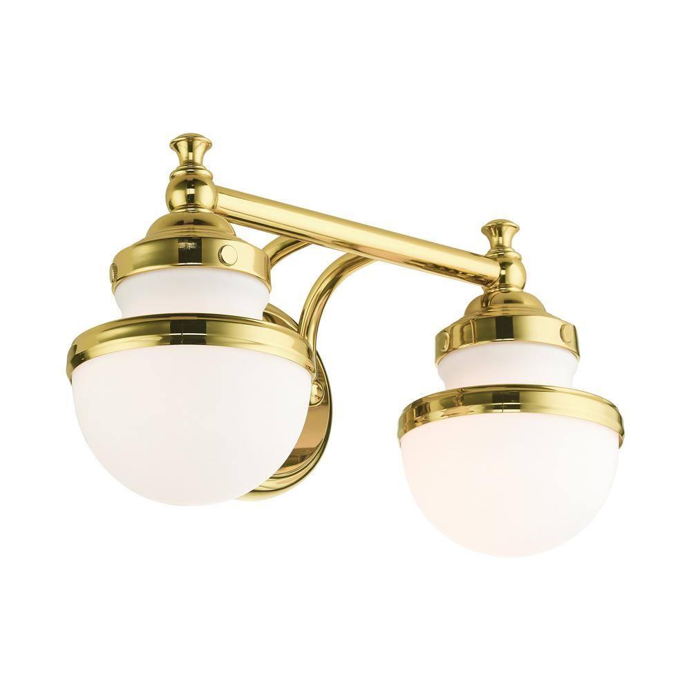 Livex Lighting Oldwick 2 - Light Vanity in  Polished Brass