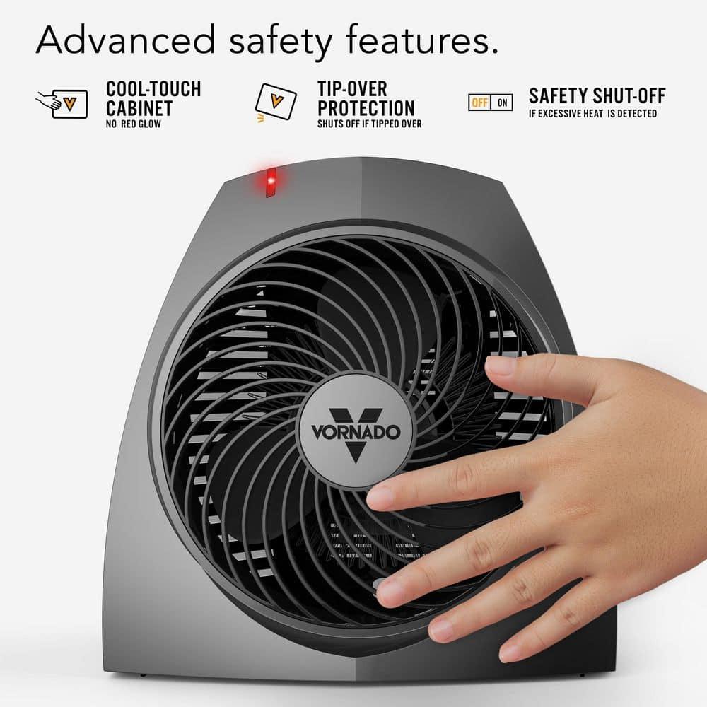 VH200 1500-Watt Electric Portable Space Heater, Whole Room Vortex Heat Circulation, Charcoal