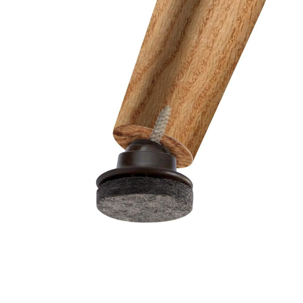 Slipstick Gorillafelt Cb259 Swivel Glide Felt Floor Protectors (16 Chair Glides) Screw On Felt Furniture Pads For Angled Chair Legs, 1 Inch Round Glides (Set of 16)