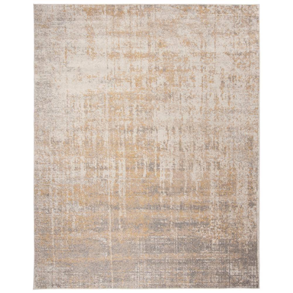 SAFAVIEH Adirondack Boniface Overdyed Area Rug, Cream/Gold, 12' x 15'