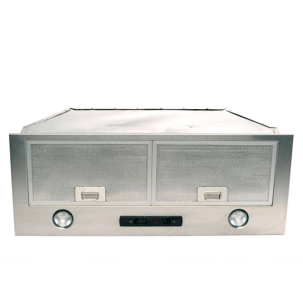 Cyclone Stainless Steel 550 CFM Ducted (Vented) Insert Range Hood with Mesh Filter