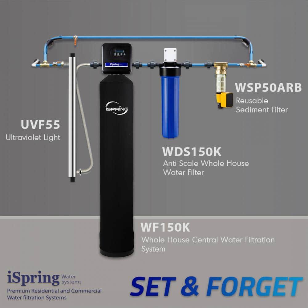Chloramine, PFAS, Chlorine, Lead Whole House Water Filter System w/ Set-and-Forget Smart Valve, Lasts up to 10 Years