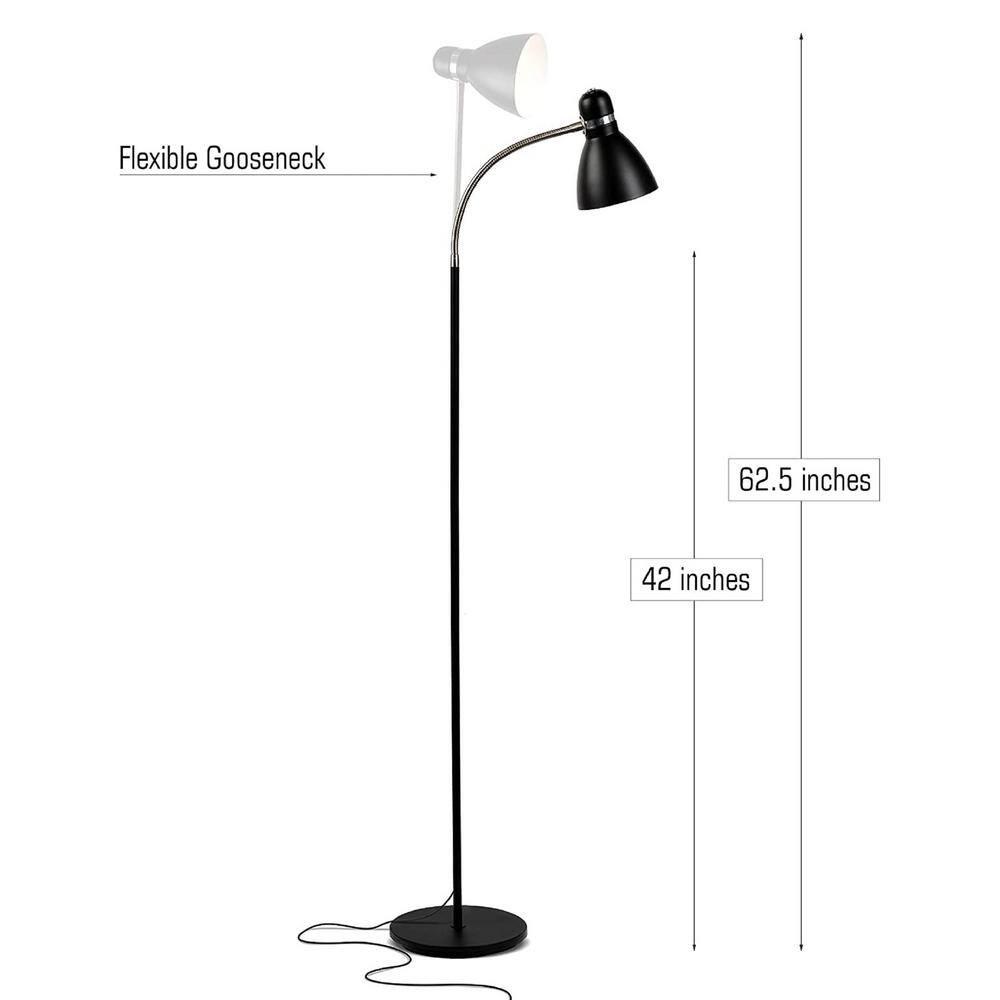 Brightech Avery 62.5 in. Modern LED Standing Floor Lamp with Metal Cone Shade and 3-Way Dimming Light