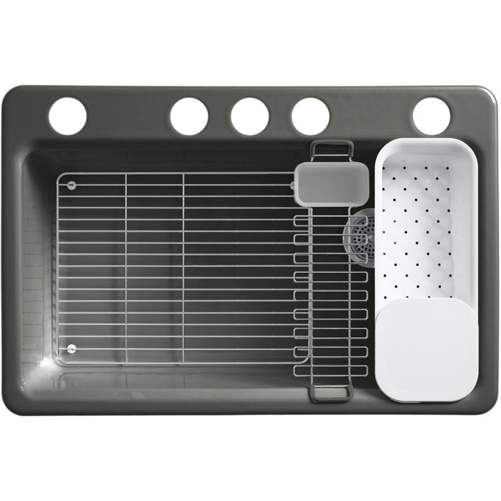 Riverby 33" x 22" x 9-5/8" Under-Mount Single-Bowl Kitchen Sink with Accessories