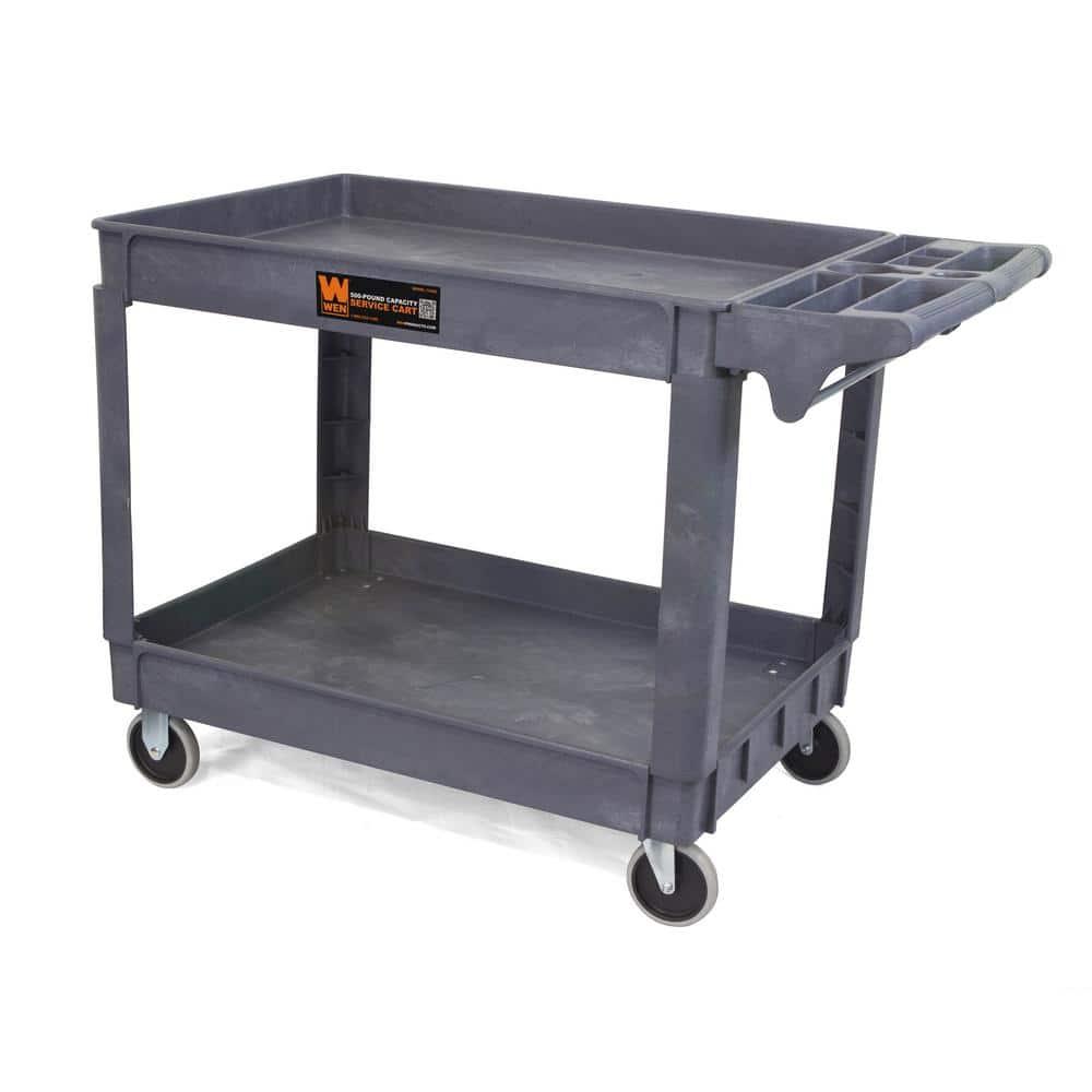 Gray Polypropylene 500-Pound Capacity Service Utility Cart