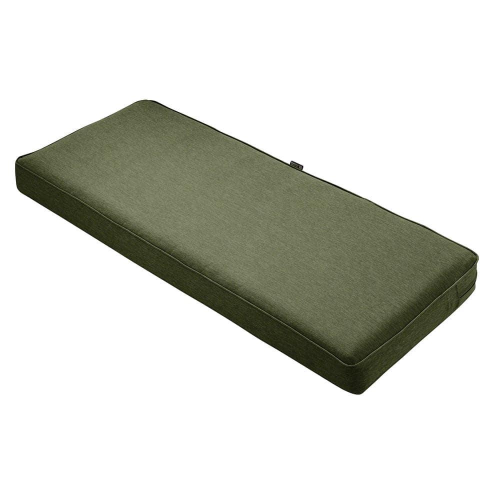Classic Accessories Montlake FadeSafe Water-Repellent 48 x 18 x 3 Inch Outdoor Bench Cushion, Heather Fern
