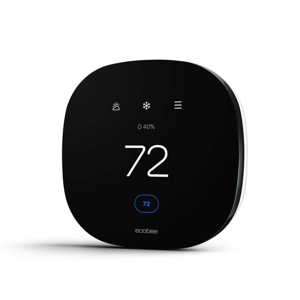 ecobee 3 Lite Smart Thermostat: Energy Star Certified, 3-Year Warranty, 4" x 4" x 0.8", Plastic, 1.23 lbs