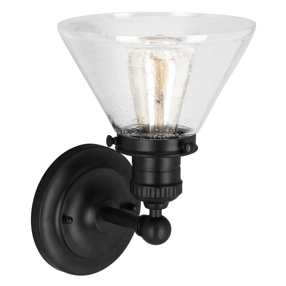Design House  Augustin Wall Light in Matte Black