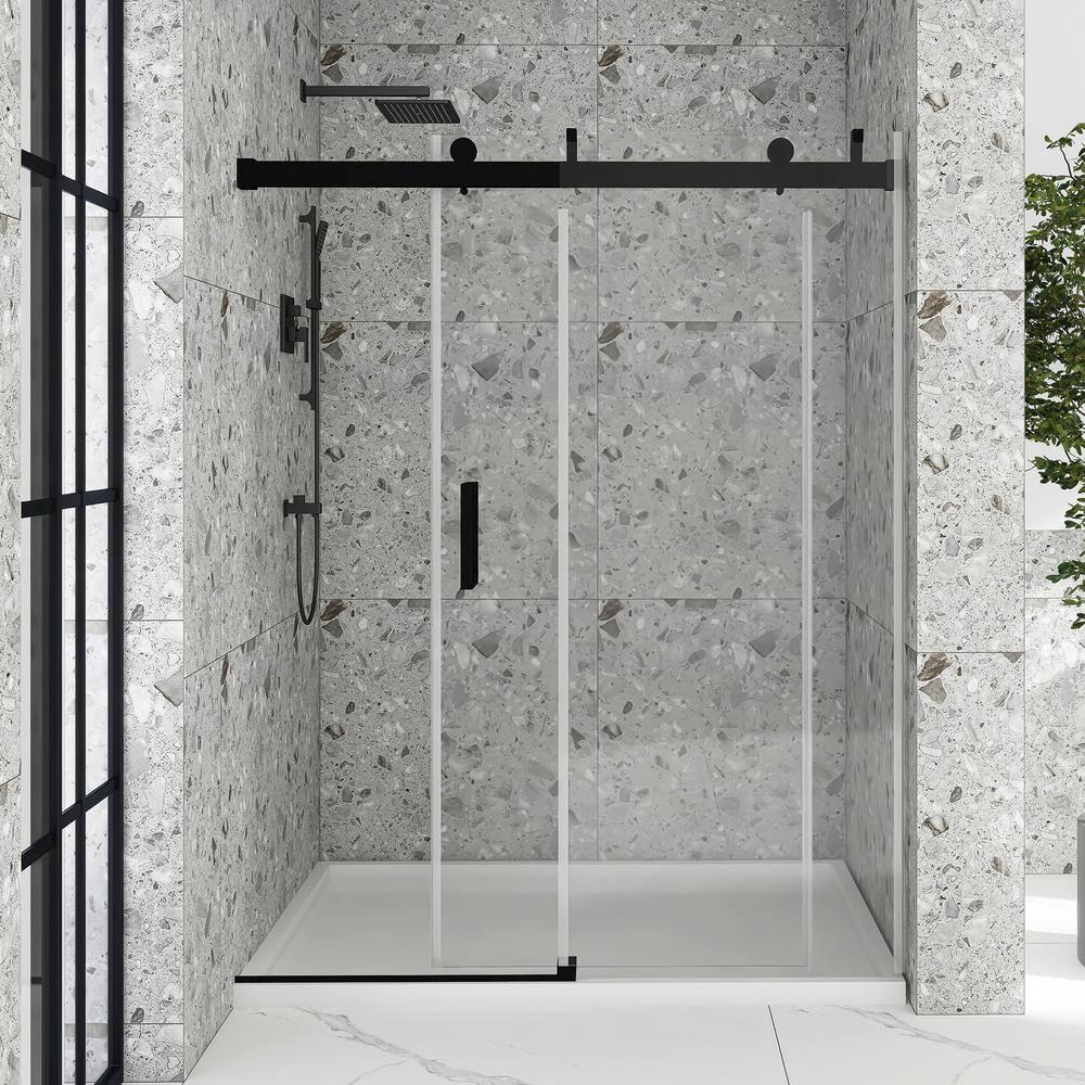 72'' - W x 76'' H Door Frameless Shower Door with Clear Glass