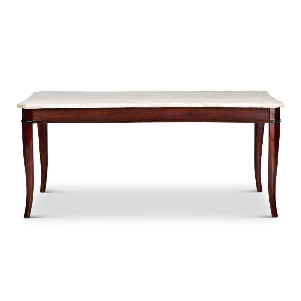 Marseille Marble Top Dining Table in Cherry