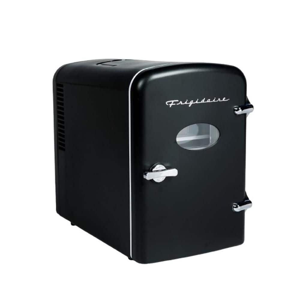 Frigidaire, 6 Can/4L Mini Personal Retro Fridge Cooler, EFMIS229, Black