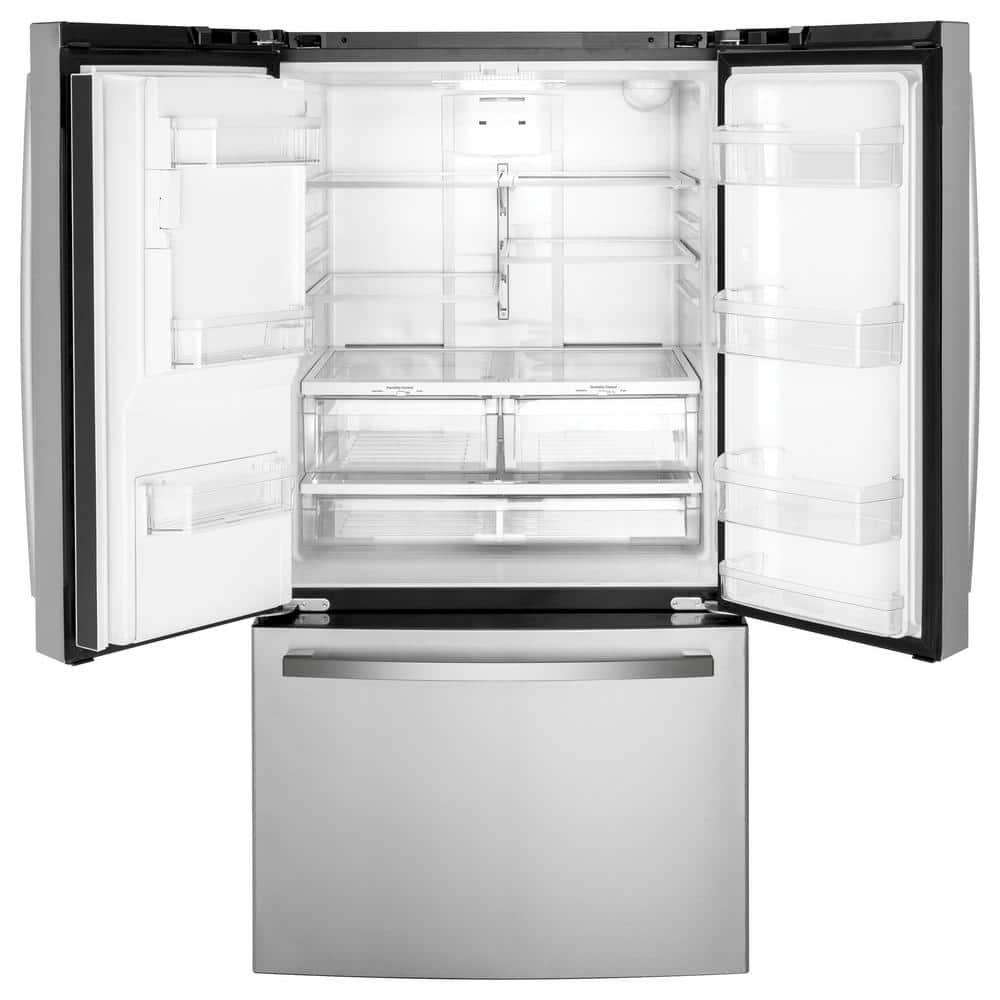 GE Appliances GFE26JYMFS GE Appliances 25.5 Cubic Feet Energy Star Smudge-Resistant French Door Refrigerator with Water and Ice Dispenser