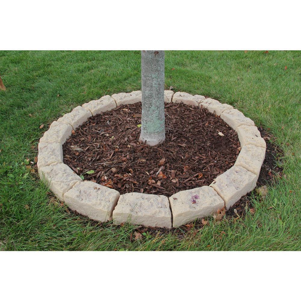 DekoRRa Products 144" L x 5" W x 4" H Lawn Edging Artificial Stone (Set of 16)