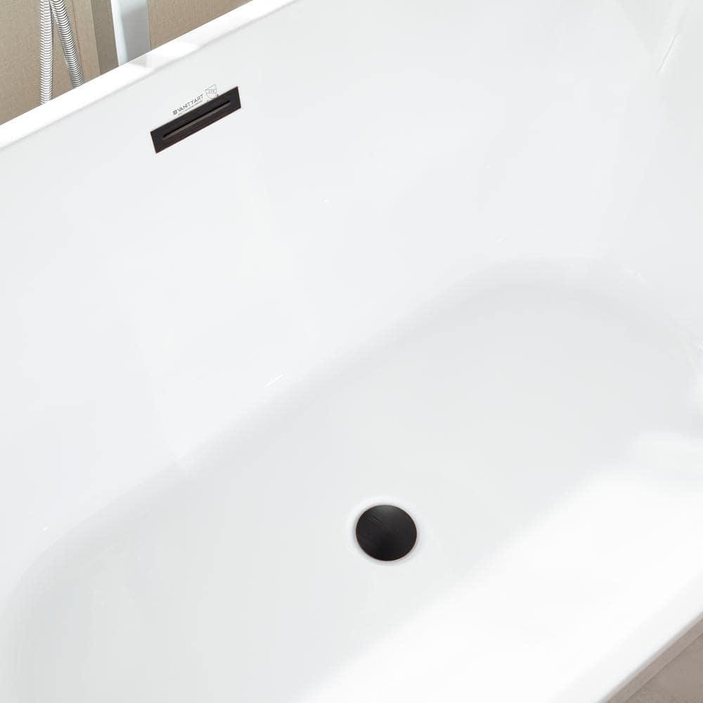 Iris 59" x 30" Freestanding Soaking Acrylic Bathtub