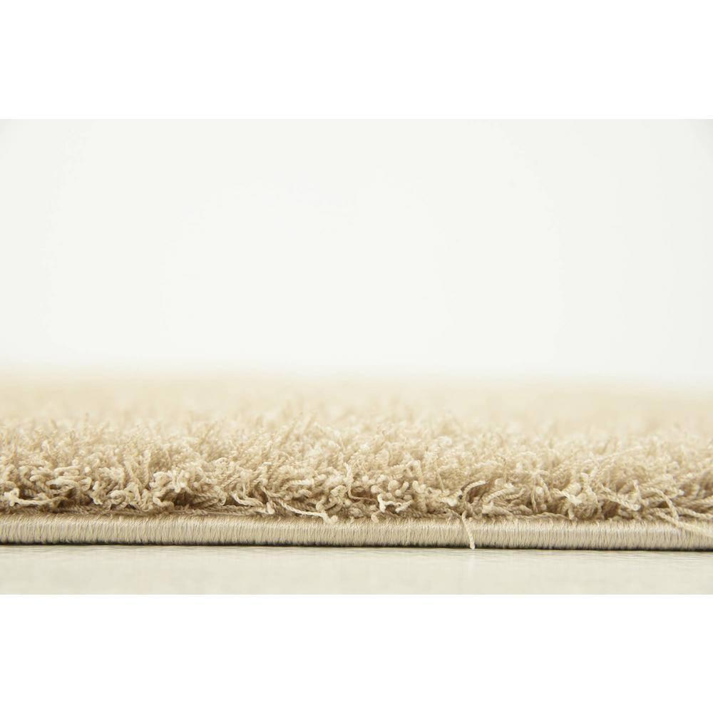 Unique Loom 4' 1 x 6' 1 Taupe Studio Solid Shag Sky Area Rug