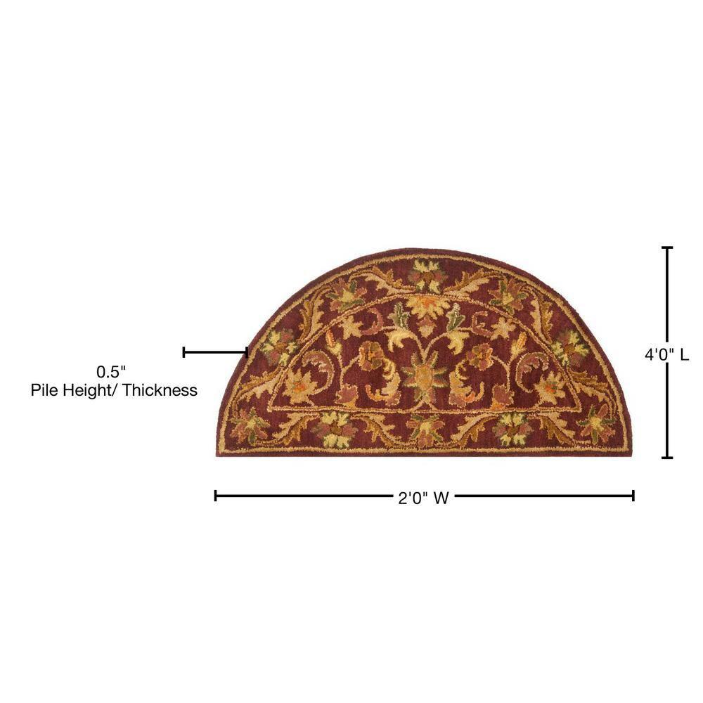 Antiquity AT52 Hand Tufted Indoor Accent Rug - Wine/Gold - 2'x4' - Safavieh