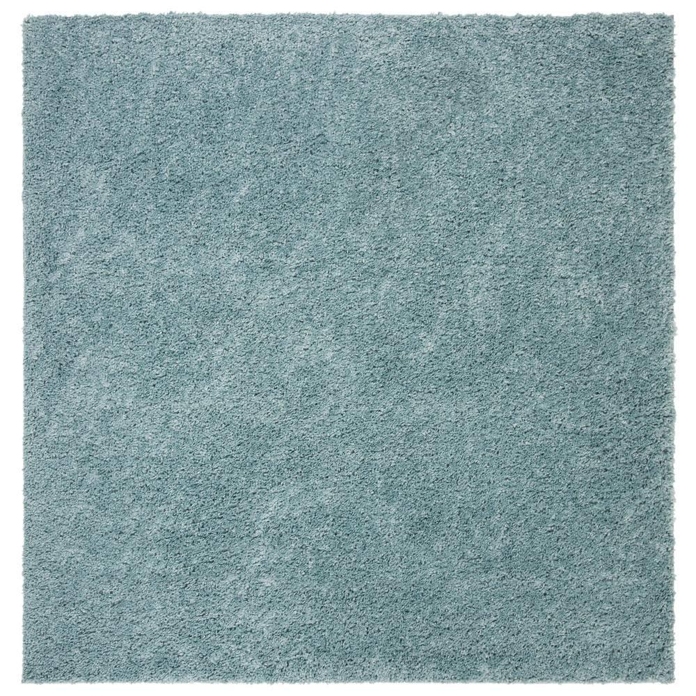 August Shag 900 AUG900 Power Loomed Indoor Area Rug - Aqua - 5'3"x5'3" - Safavieh